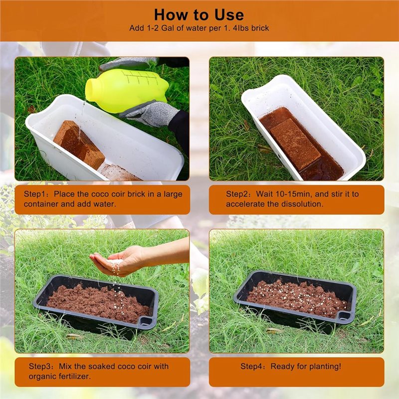 PZHI 3 Pack for Coco Coir Bric - Substrate Coconut Fiber recension och pris